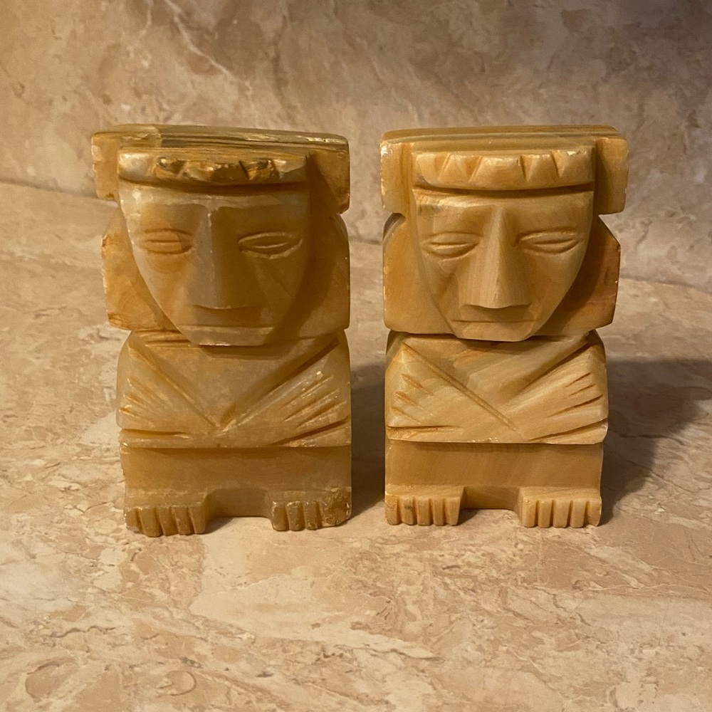 Vintage Onyx/Marble Bookend Set